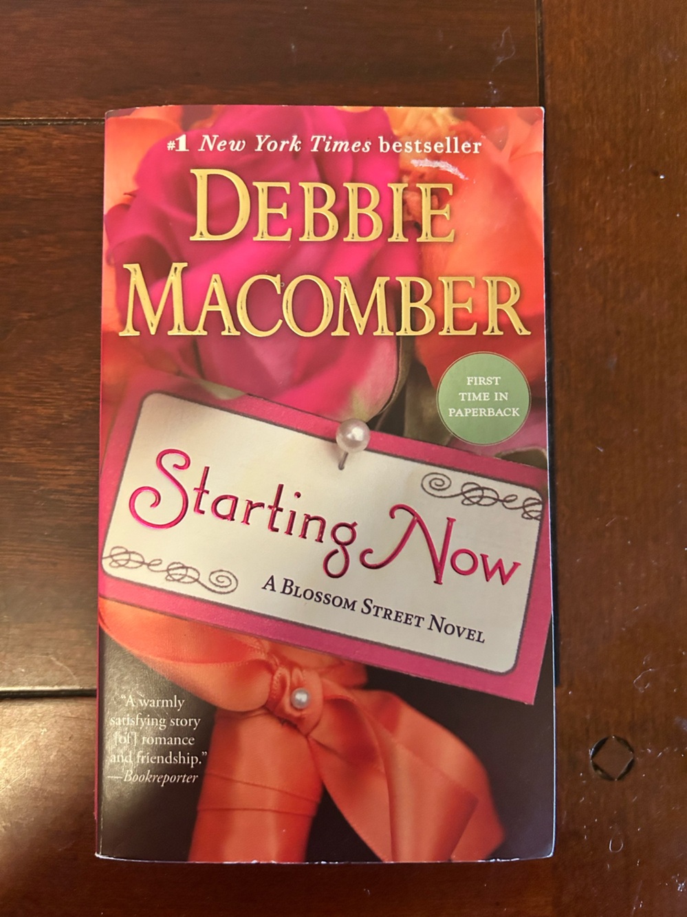 Debbie Macomber "Starting Now" Paperback – Pink & Orange Cover